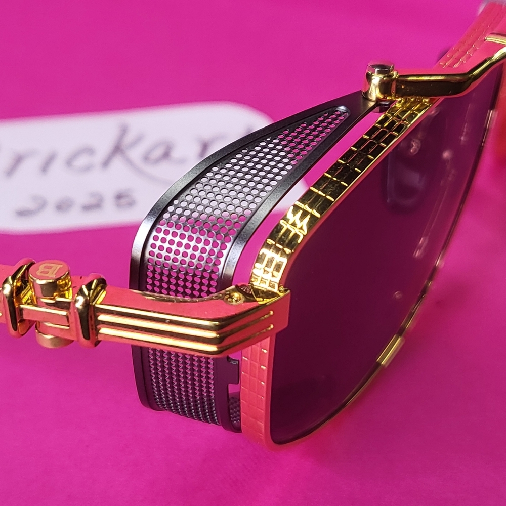 Balmain Black and Gold Sunglasses